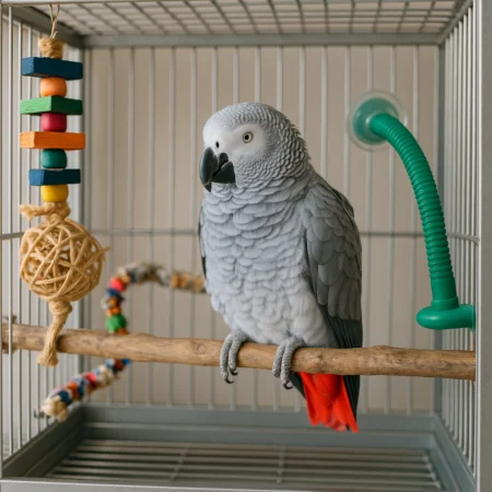 African Grey Feather Plucking